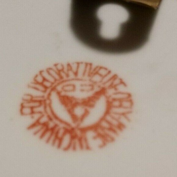 VTG Asian Brass and Ceramic Bowl 7" White with Floral, many different colors. - Picture 5 of 8